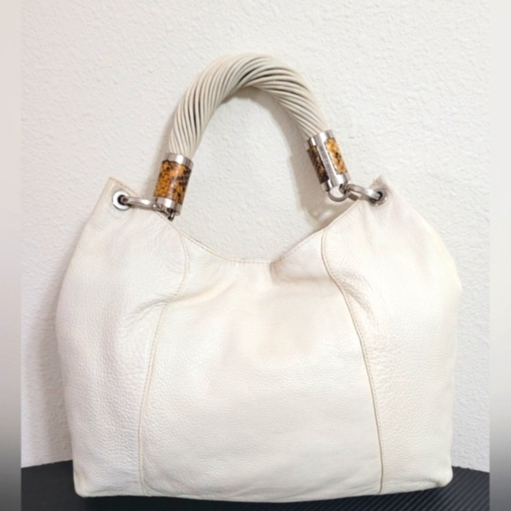 MICHAEL KORS Collection Tonne Leather Large Hobo Bag In EUC - Picture 2 of 13